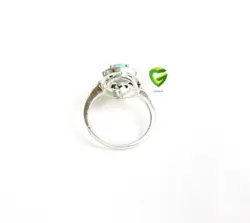 انگشترفیروزه بیضی جدید کد1384