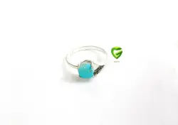 انگشترفیروزه ریز بیضی کد1379