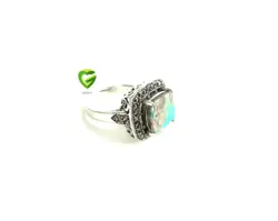 انگشترفیروزه مربع نیشابور کد1378