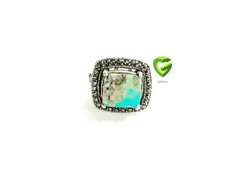 انگشترفیروزه مربع نیشابور کد1378