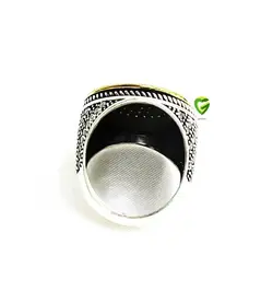 انگشترسبزوسط مشکی دور کد1358