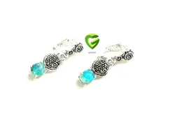 گوشواره فیروزه بالاگرد کد1347