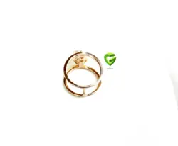 انگشتر رزگلددوبل مروارید کد1341