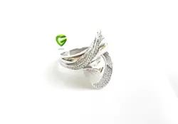 انگشتردوپیچ نگینی کد 1338