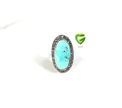 انگشتر فیروزه دورسنگ کد1329