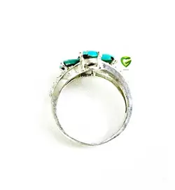 انگشترفیروزه 4پر نیشابور کد1320