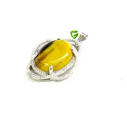 آویزعقیق زردرگه دار کد1302