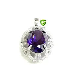 آویزطرح آمیتیست بیضی کد1297