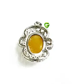 آویزنقره عقیق زرد کد1291