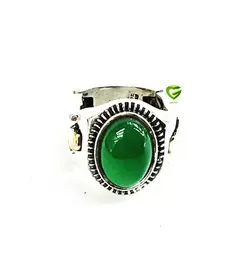 انگشترطرح عقیق سبز کد1286