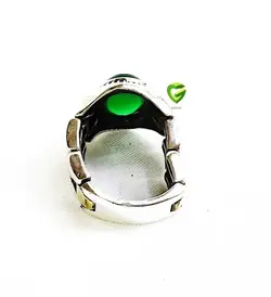 انگشترطرح عقیق سبز کد1286