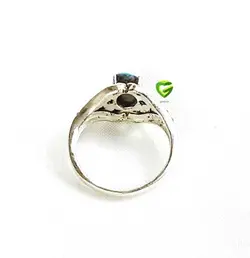 انگشترفیروزه آبی پررنگ کد1268