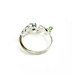 انگشترفیروزه برگی شیک کد1265