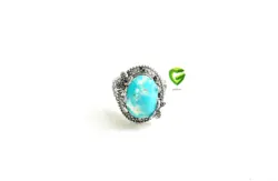 ترمه دارانگشترنقره فیروزه کد1251