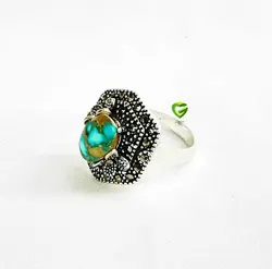 انگشترفیروزه طرح جهان کد1247