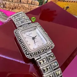 ساعت مستطیل سفید کد1216