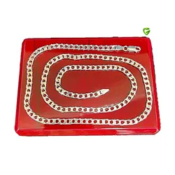 زنجیرنقره ایتالیایی کارتیرتراش کد1201