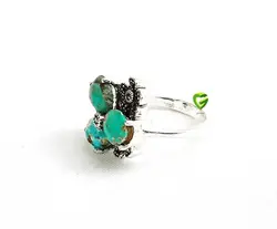 انگشترسه فیروزه نگین کد1202