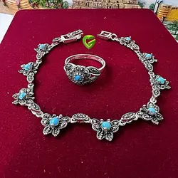 سرویس زیبافیروزه گل کد1172