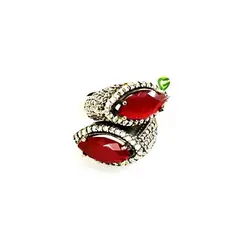 انگشترنقره عثمانی یاقوت1 کد1094