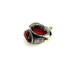 انگشترنقره عثمانی یاقوت1 کد1094