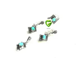 نیمست نقره فیروزه زیبا1کد1096