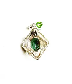 آویزنقره فیروزه نیشابورتک کد1085