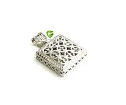 آویزنقره مربع گردتراش کد1031