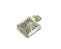 آویزنقره تراش مربعی کد1022