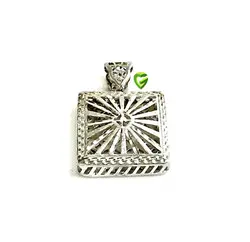 آویزنقره تراش مربعی کد1022