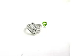 انگشترنقره ساده پیچ کد1002