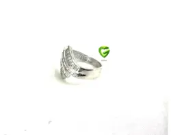 انگشترنقره ساده پیچ کد1002