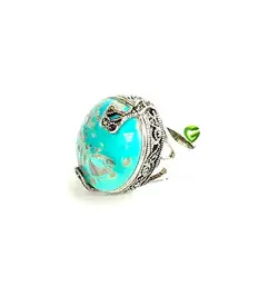 انگشترفیروزه نیشابور طاووس کد975