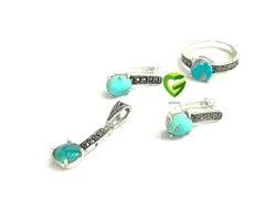 نیمست نقره فیروزهمیله کد972