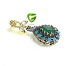 نیمست نقره عثمانی زمردکد963