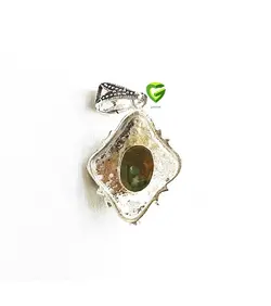 آویزنقره فیروزه لوزی7 کد935