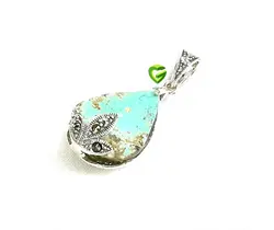 آویزنقره فیروزه نیشابوربرگ کد915