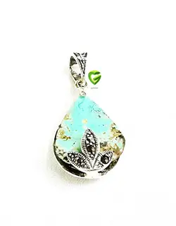 آویزنقره فیروزه نیشابوربرگ کد915