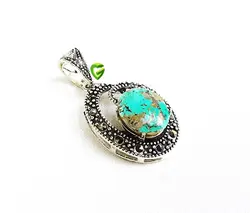 آویزنقره فیروزه نیشابورپیچک کد908