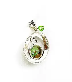 آویزنقره فیروزه نیشابورپیچک کد908