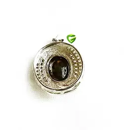 آویزنقره فیروزه دوپیچ کد902