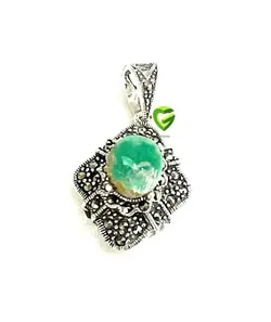 آویزنقره فیروزه لوزی کد889