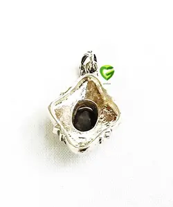 آویزنقره فیروزه لوزی کد889