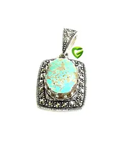 آویزنقره فیروزه شجر کد887