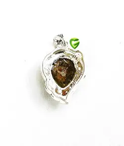 آویزنقره فیروزه برگی کد1028