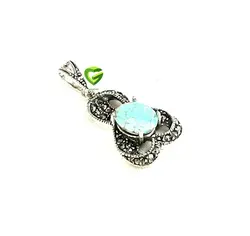 آویز نقره فیروزه کد854