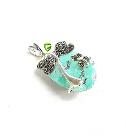 آویزنقره فیروزه سنجاقک کد1025