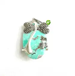 آویزنقره فیروزه سنجاقک کد1025