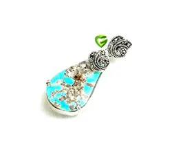 آویزنقره فیروزه اشک کد845