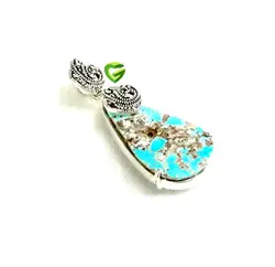 آویزنقره فیروزه اشک کد845